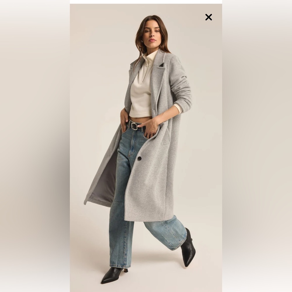Z Supply Gray Trench Coat